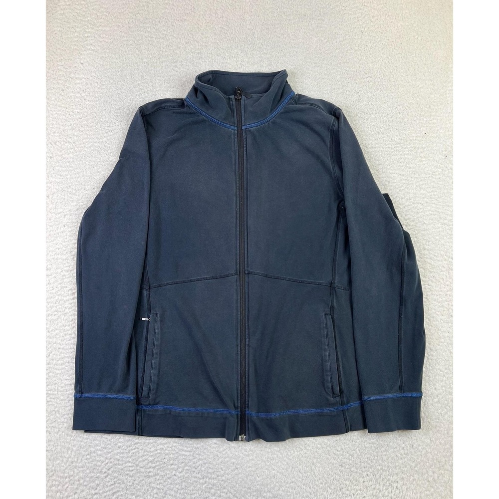 Duluth Trading Jacket Mens XL Blue Full Zip Stretch Athletic Lightweight 57504
